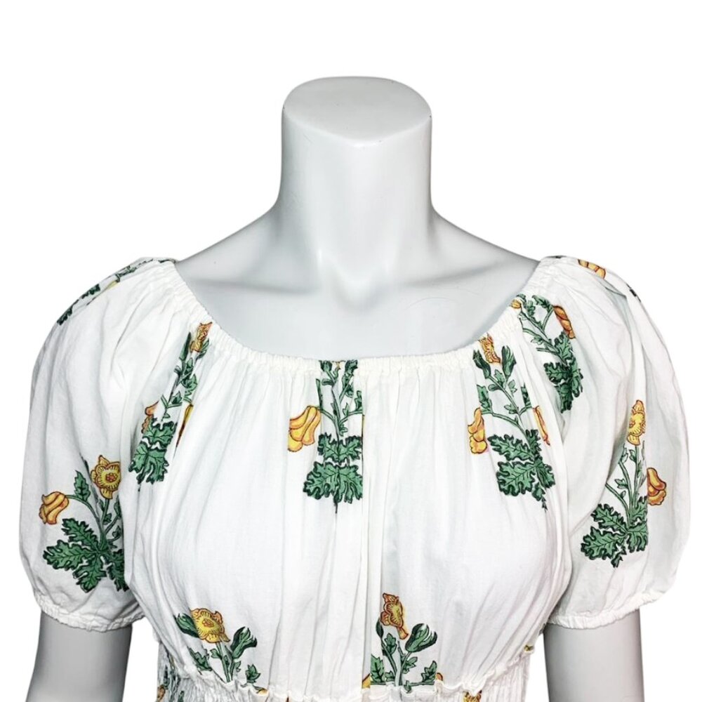 CJ LAING Daisy Midi Garden Girl Dress in Primrose Cotton Print - Picture 7 of 13